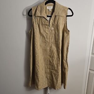 Banana Republic Striped Sleeveless Shirt Dress M NWT